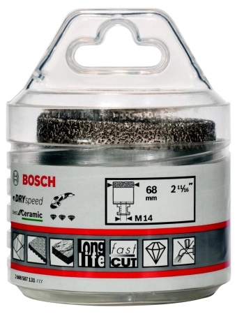 Коронка алмазная BOSCH Ф68х35мм М14 (DRY SPEED 2608587131)