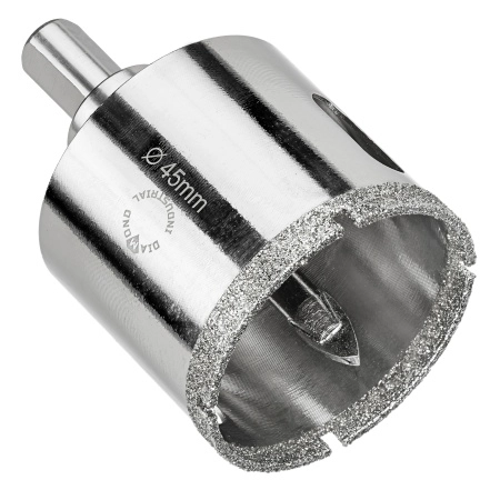 Алмазная коронка по керамограниту, плитке, кафелю 45 мм с центром Diamond Industrial