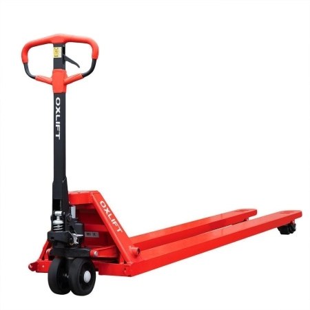 фото ручная гидравлическая тележка длинновильная oxlift ox50-l3000 3000 мм 5000 кг
