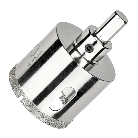 Алмазная коронка по керамограниту, плитке, кафелю 45 мм с центром Diamond Industrial