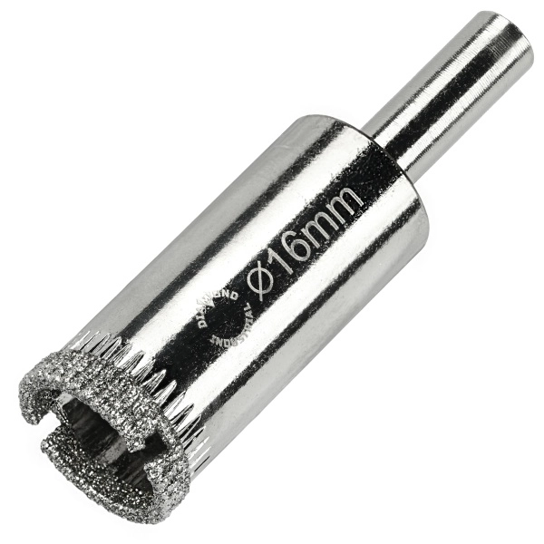 Алмазная коронка по керамике, плитке и стеклу 16 мм Diamond Industrial (2 шт.)