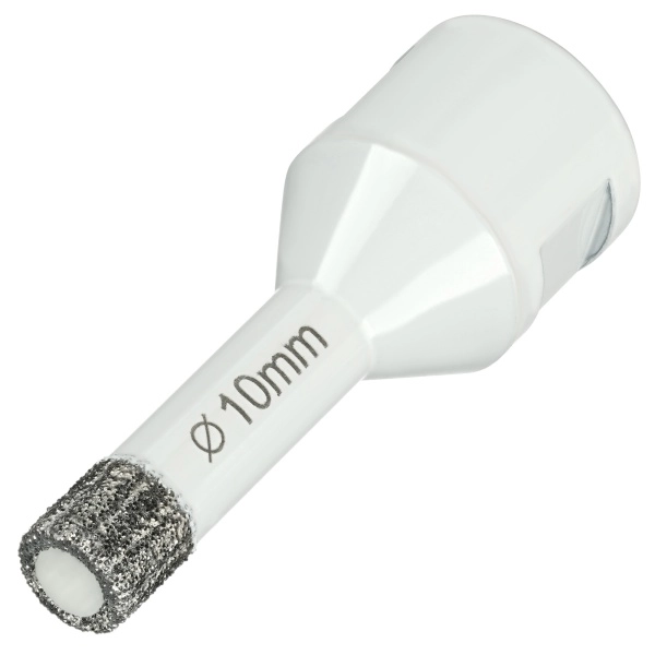 Алмазная коронка по керамограниту, керамике и камню 10 мм Universal Diamond Industrial, вакуумная пайка, M14