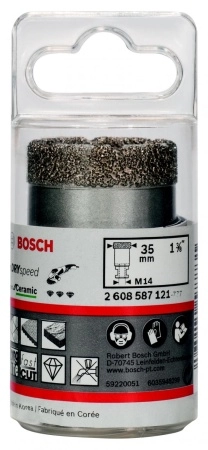Коронка алмазная BOSCH Ф35х35мм М14 (DRY SPEED 2.608.587.121)