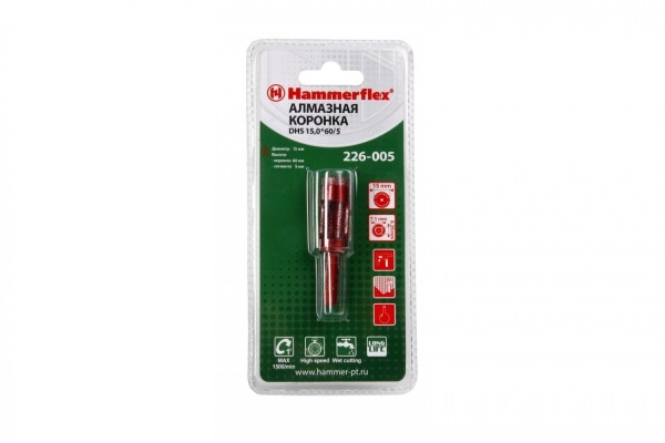 Коронка алмазная DHS 15.0*60/5