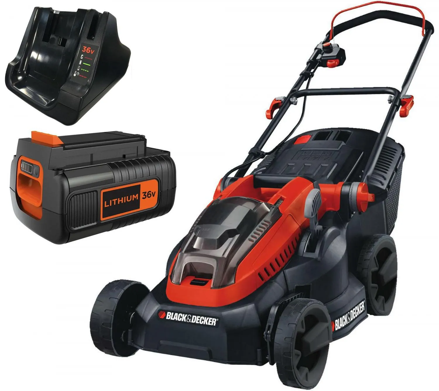 фото аккумуляторная газонокосилка black & decker clm3820l1