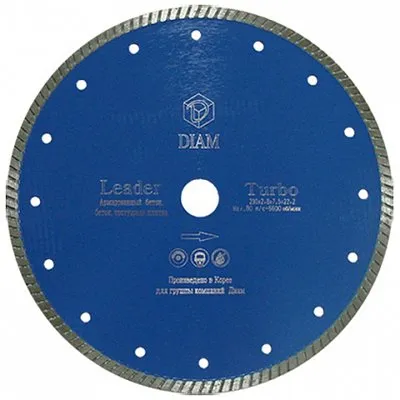 Алмазный диск DIAM TURBO LEADER 180X2,410X22,2 (армированный бетон)